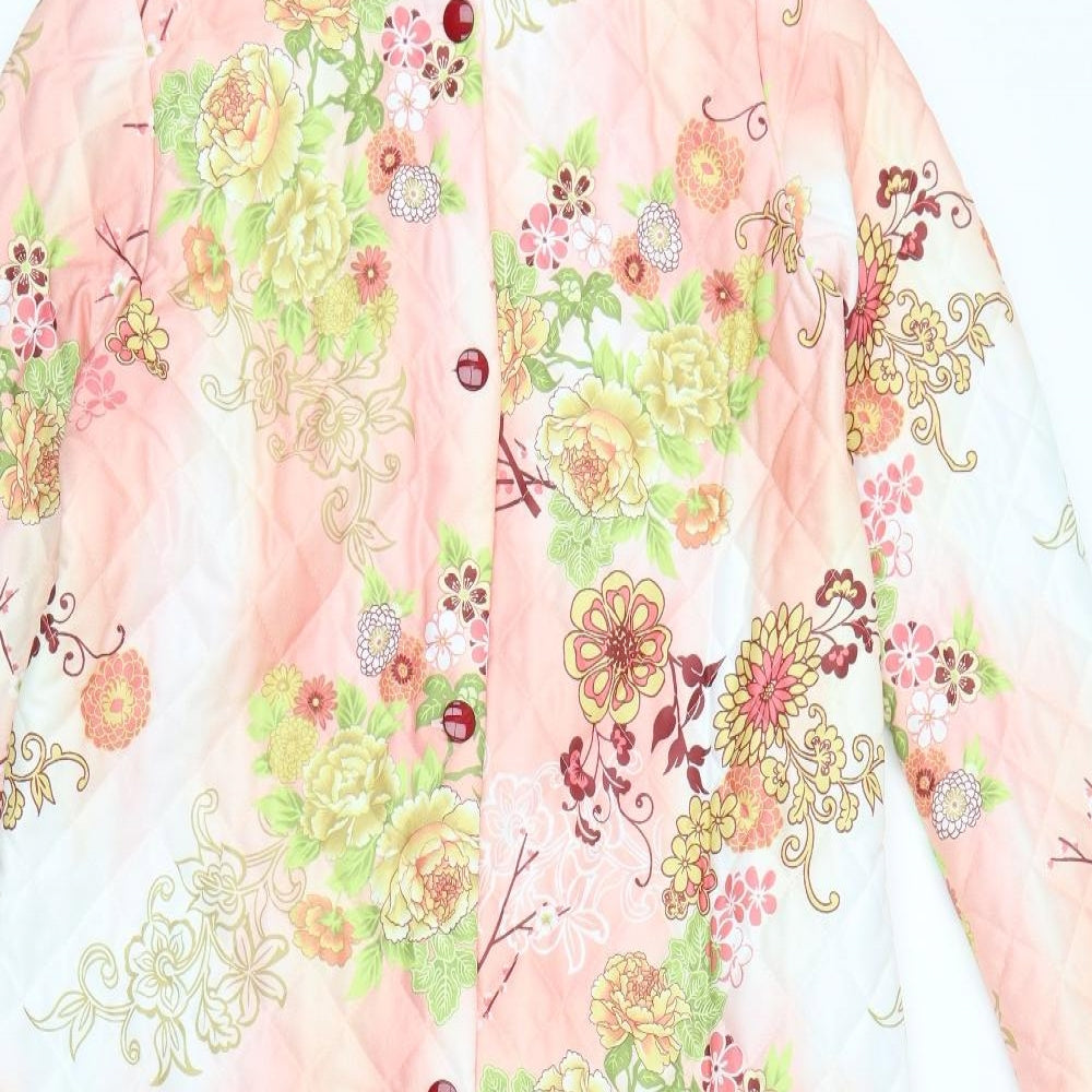 waites Womens Multicoloured Floral  Rain Coat Coat Size 12