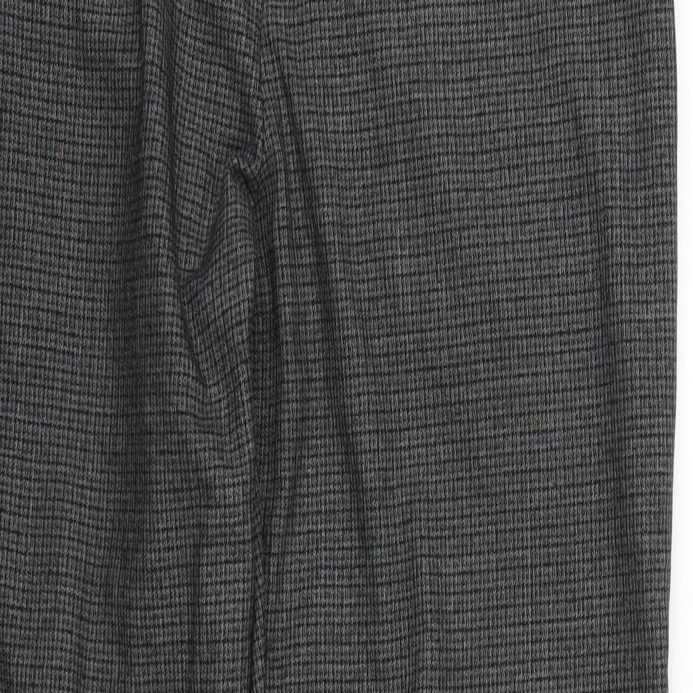 F&F Womens Grey Check  Trousers  Size 8 L29 in