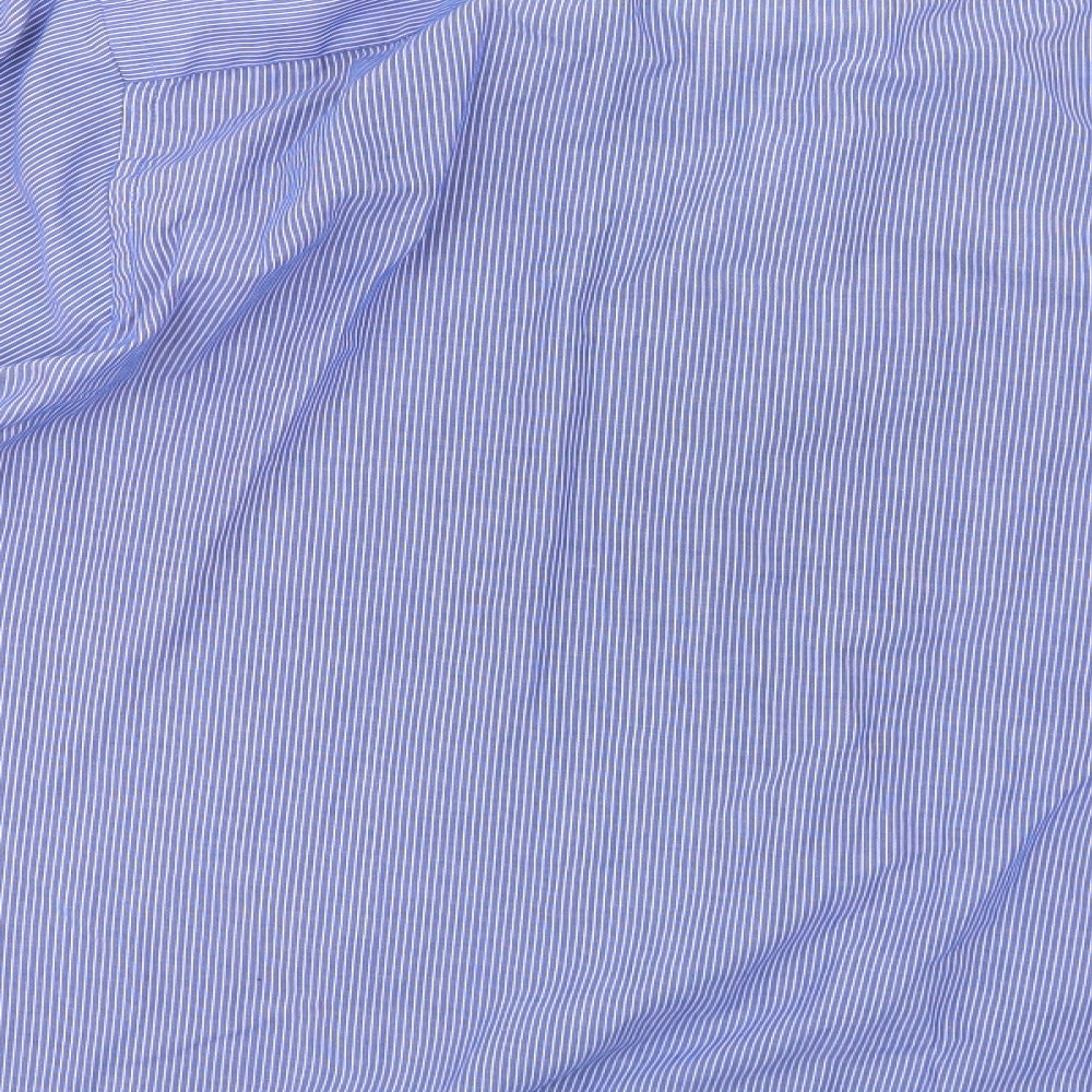 F&F Mens Blue Striped   Dress Shirt Size 16.5