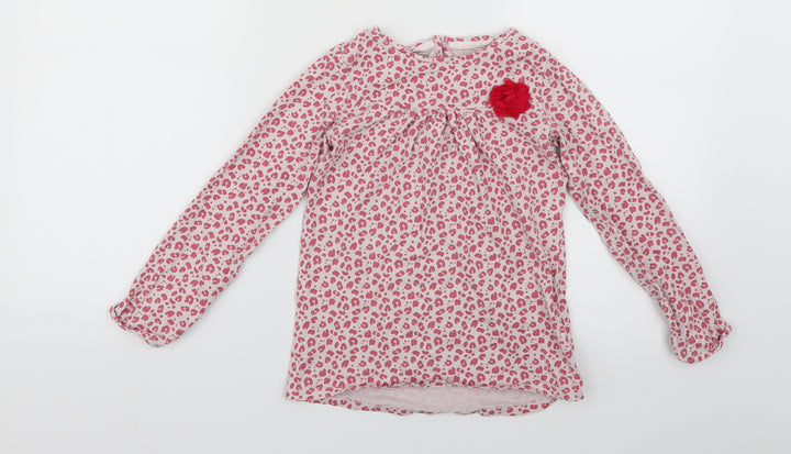 Vertbaudet Girls Multicoloured Animal Print Basic T-Shirt Size 8 Years