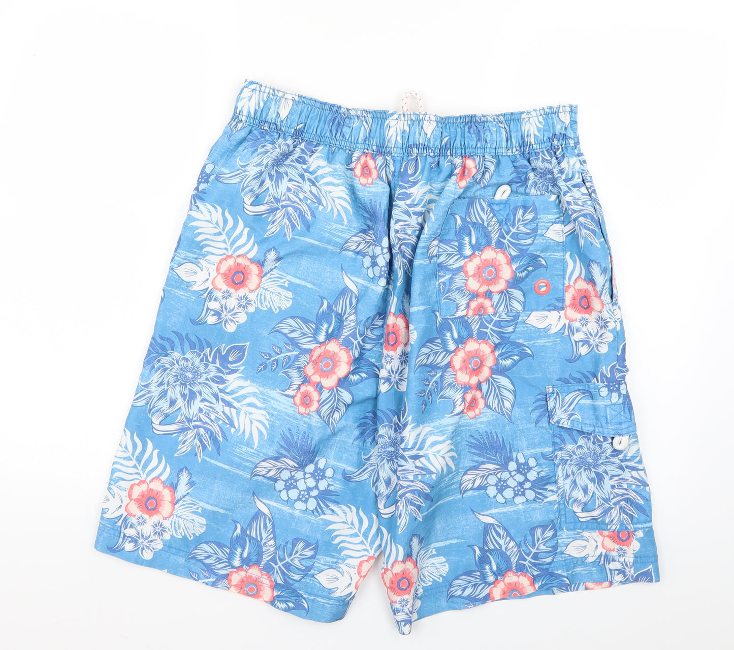 George Mens Blue Geometric  Chino Shorts Size M