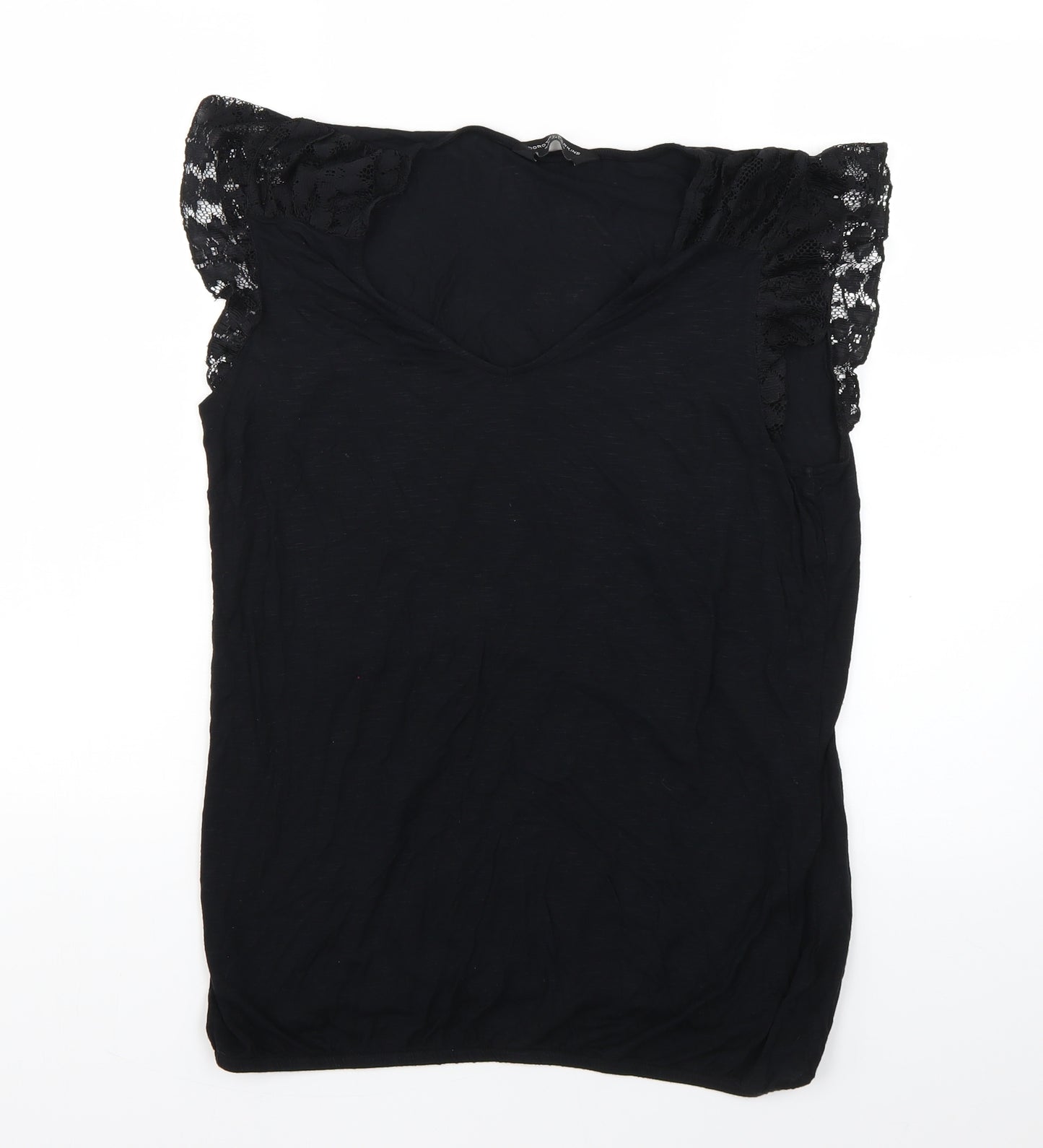 Dorothy Perkins Womens Black   Basic Blouse Size 16