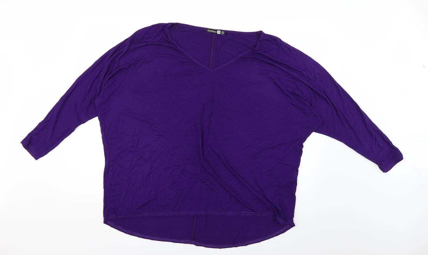 Boohoo Womens Purple   Basic T-Shirt Size 18