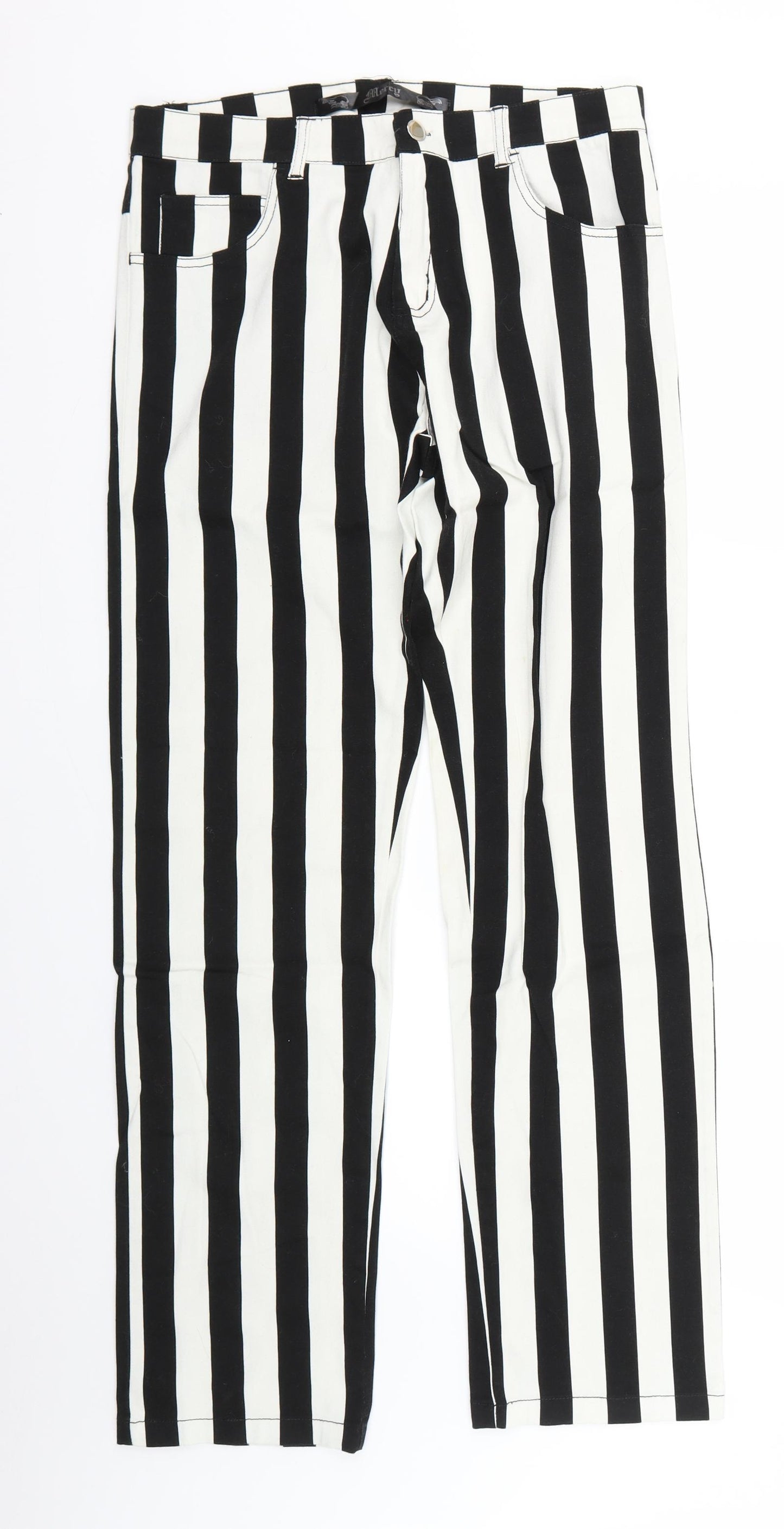 mercy Mens Multicoloured Striped  Skinny Jeans Size 34 L30 in