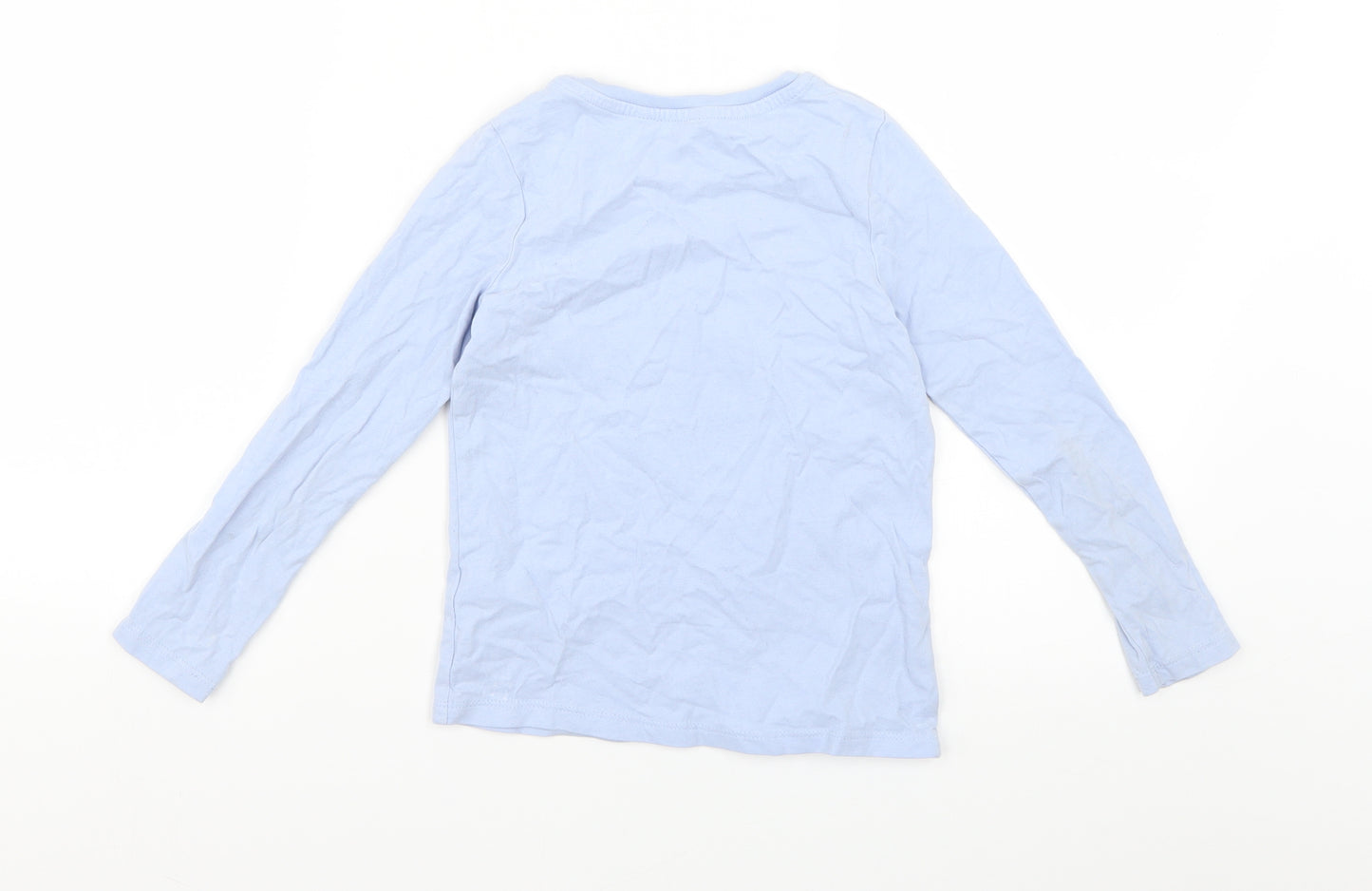 George Girls Blue Geometric  Basic T-Shirt Size 5-6 Years