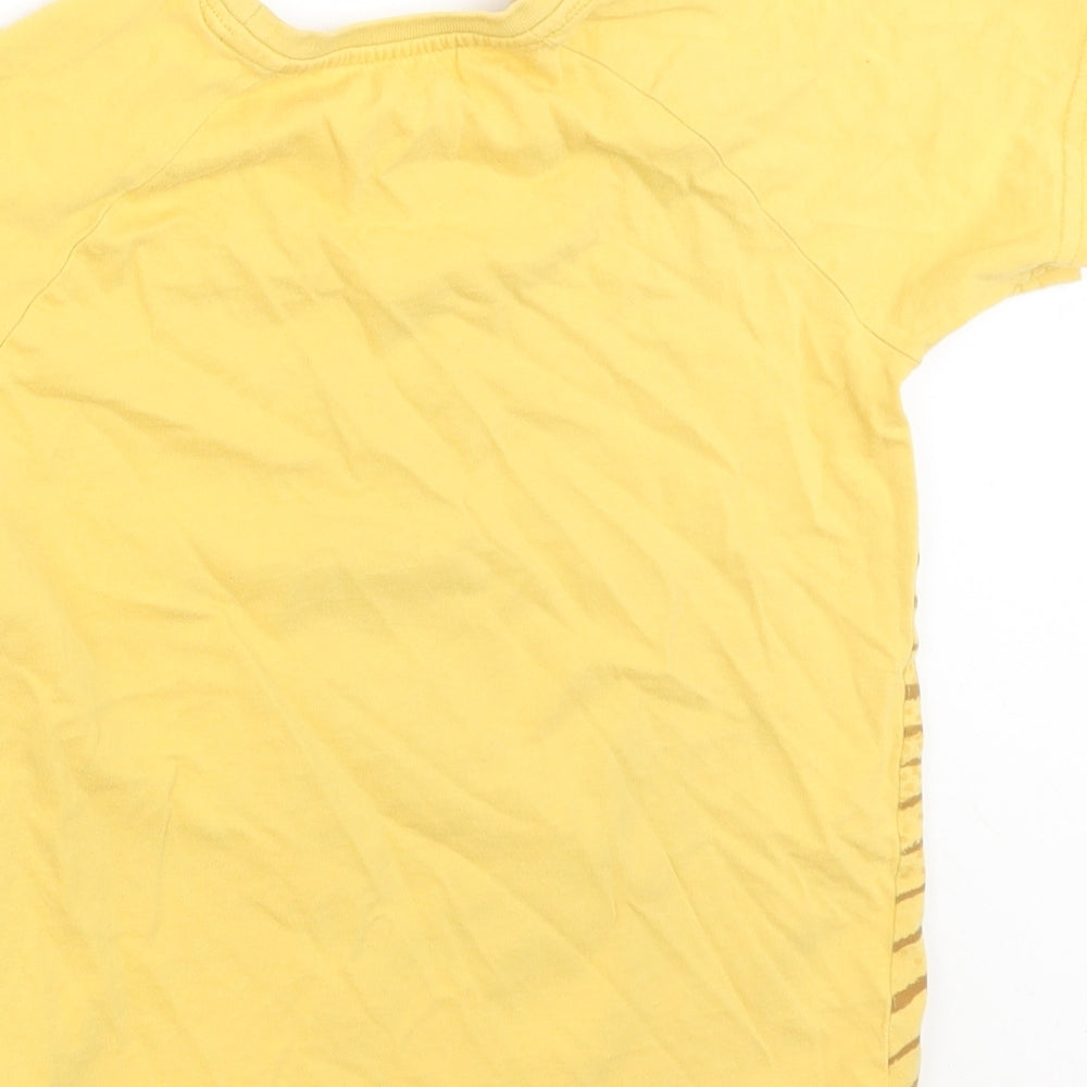 Nutmeg Boys Yellow Animal Print  Basic T-Shirt Size 5-6 Years