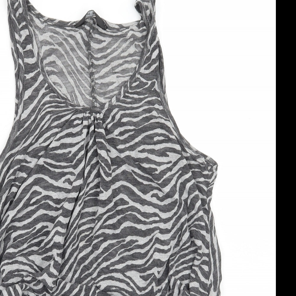 F&F Womens Grey Animal Print  Basic Tank Size 14