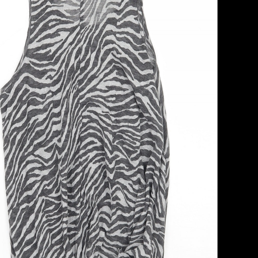 F&F Womens Grey Animal Print  Basic Tank Size 14