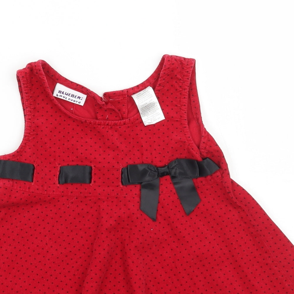 Blueberi Boulevard Girls Red Polka Dot  A-Line  Size 24 Months