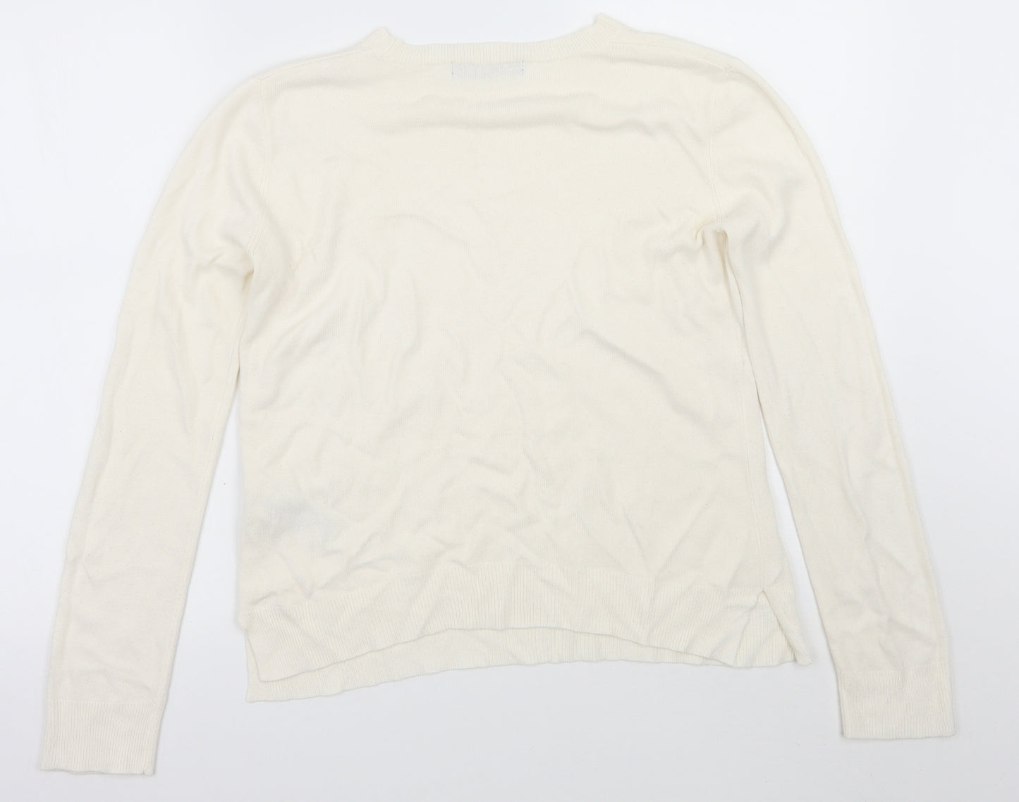 Marks and Spencer Womens White   Pullover Jumper Size 10