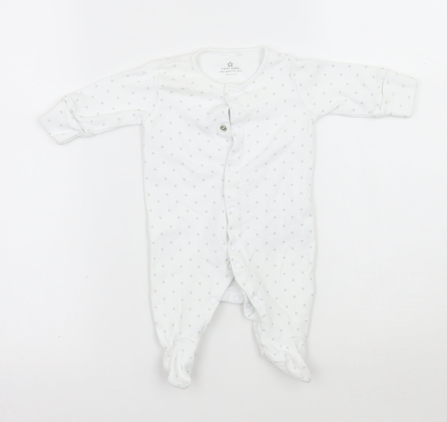 NEXT Baby White Geometric  Babygrow One-Piece Size Newborn