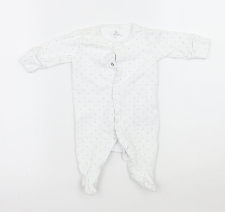 NEXT Baby White Geometric Babygrow One-Piece Size Newborn