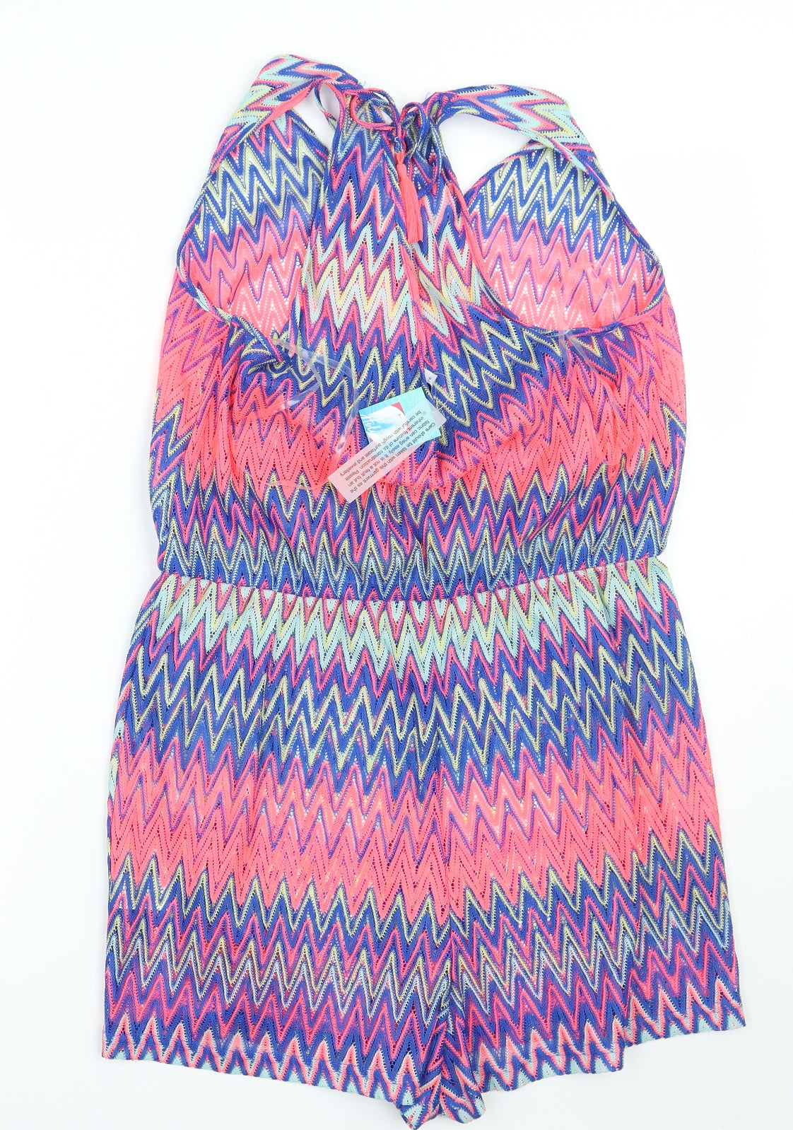 Papaya Womens Multicoloured Geometric  Playsuit One-Piece Size 14