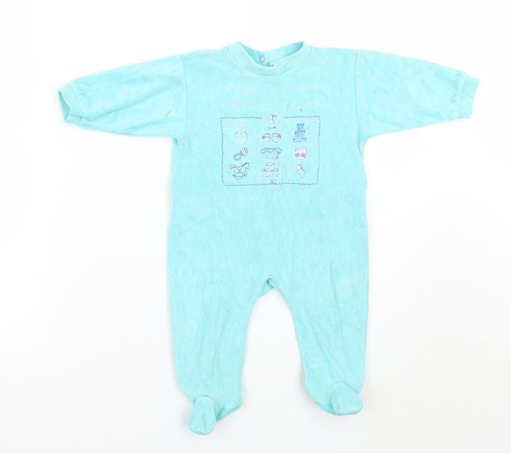 Safeway Girls Blue Babygrow One-Piece Size 12 Months - v