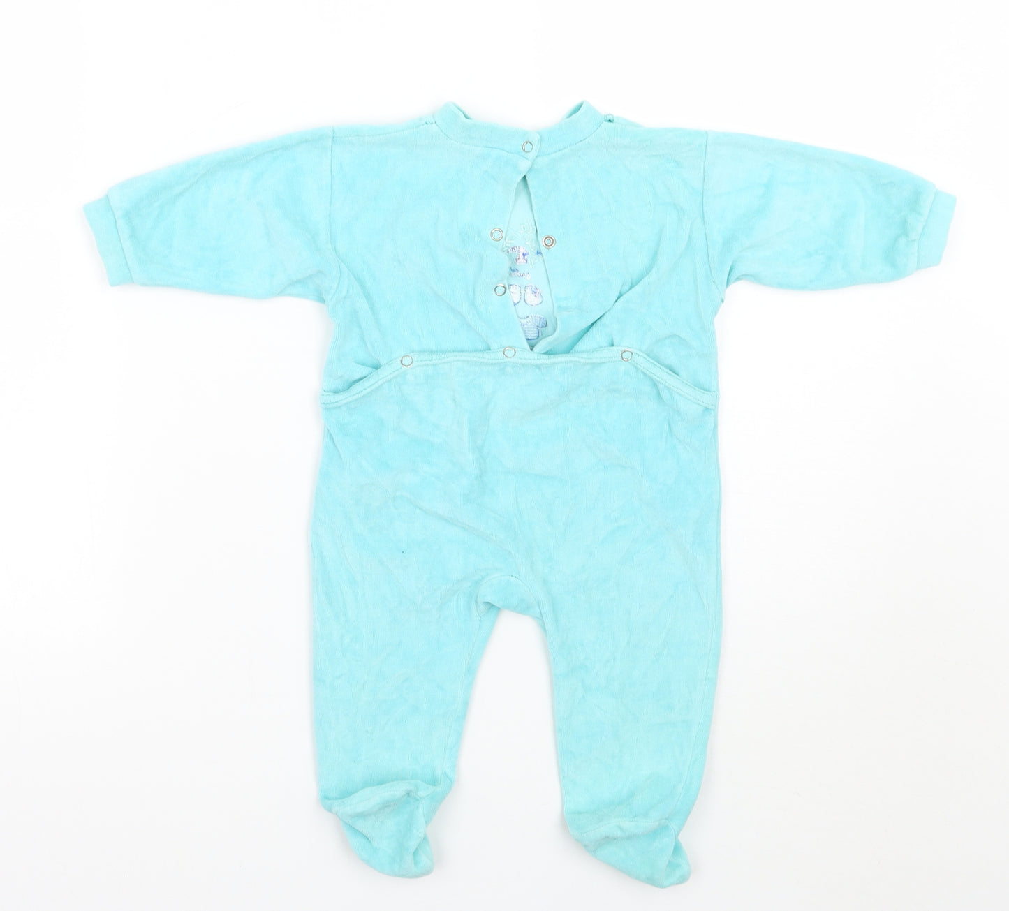 Safeway Girls Blue   Babygrow One-Piece Size 12 Months  - v