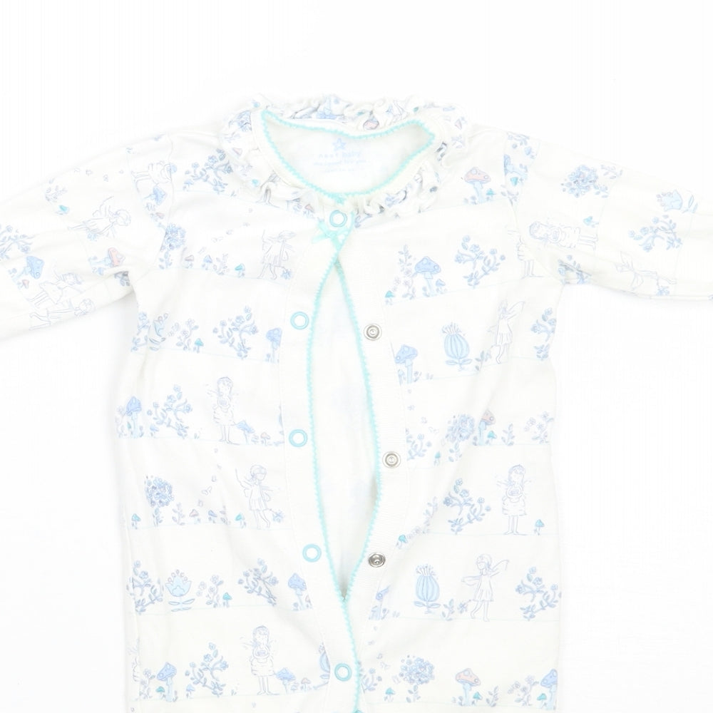 NEXT Baby White Floral  Babygrow One-Piece Size 0-3 Months