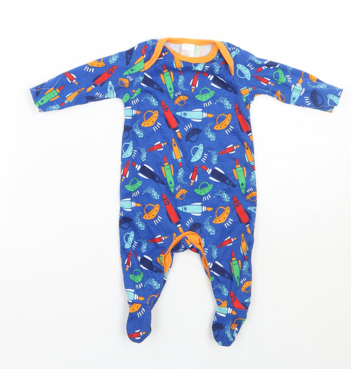 Mine club Boys Blue Geometric Babygrow One-Piece