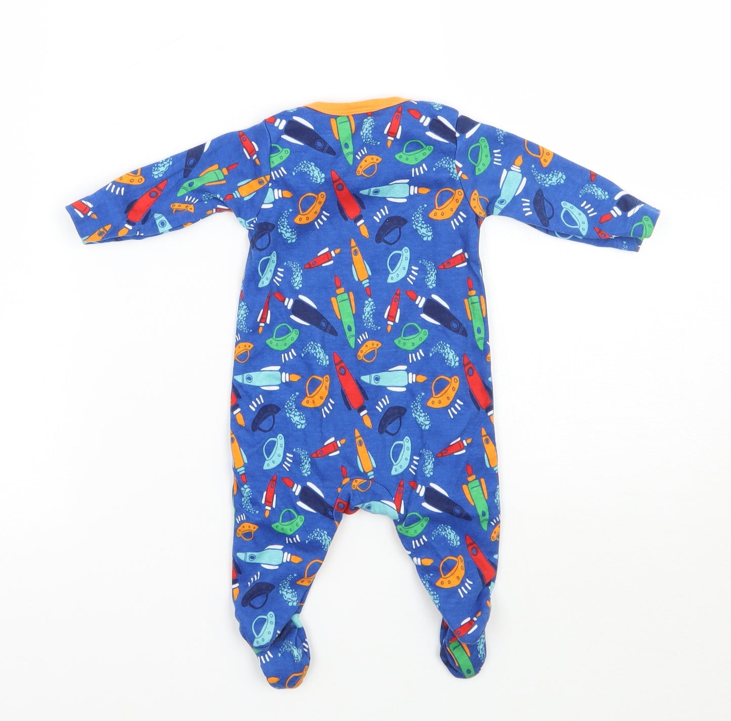 Mine club Boys Blue Geometric  Babygrow One-Piece