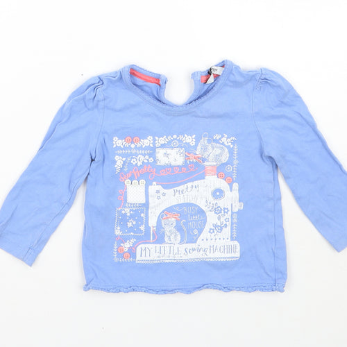 George Girls Purple   Basic T-Shirt Size 12-18 Months