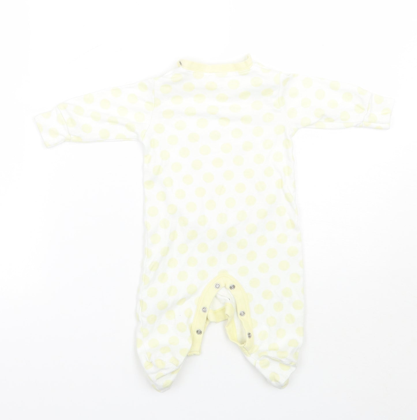 NEXT Baby Yellow Polka Dot  Babygrow One-Piece Size 3-6 Months