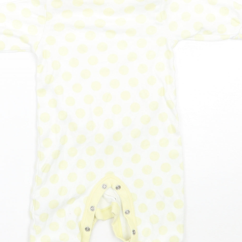 NEXT Baby Yellow Polka Dot  Babygrow One-Piece Size 3-6 Months