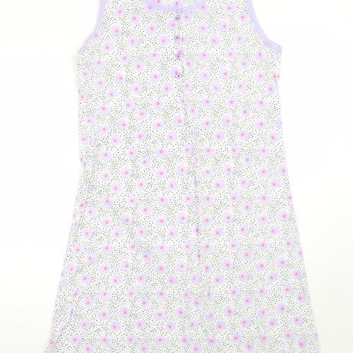 Musda pijamas Womens White Floral  A-Line  Size L