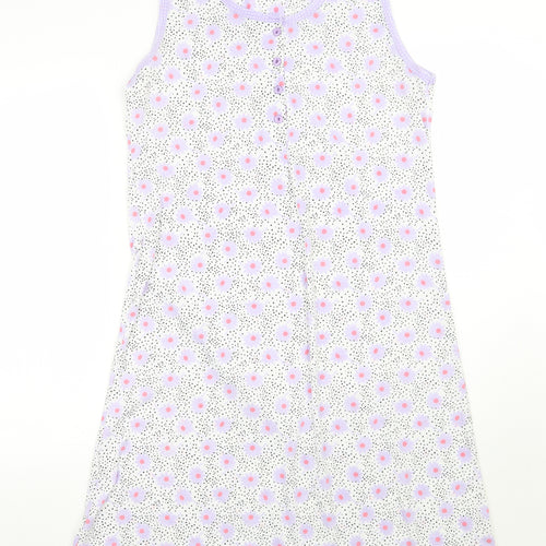 Musda pijamas Womens White Floral  A-Line  Size L