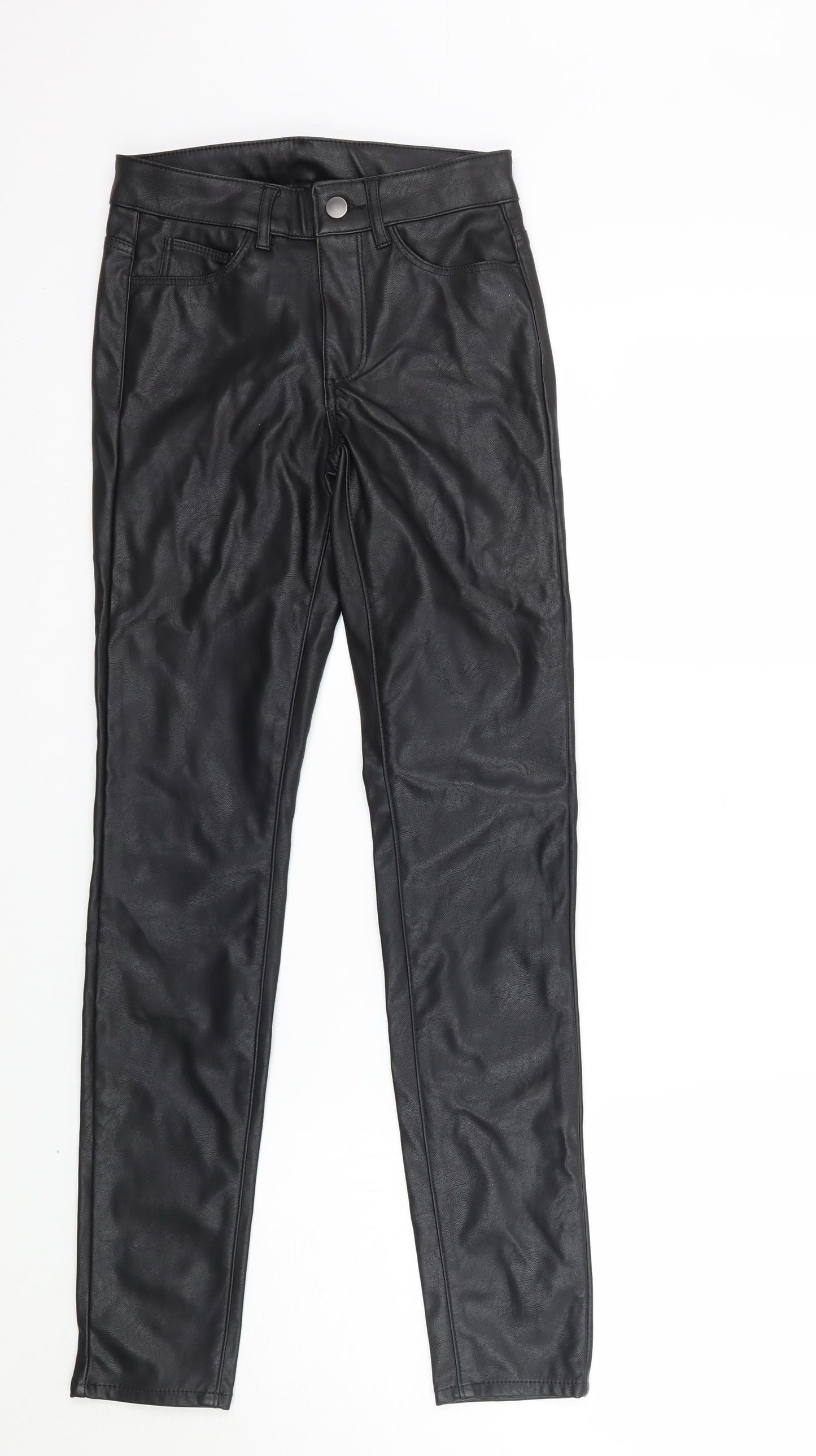 H&M Womens Black   Trousers  Size 4 L28 in