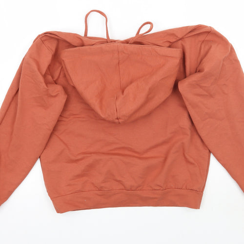 Boohoo Womens Orange   Pullover Hoodie Size 6