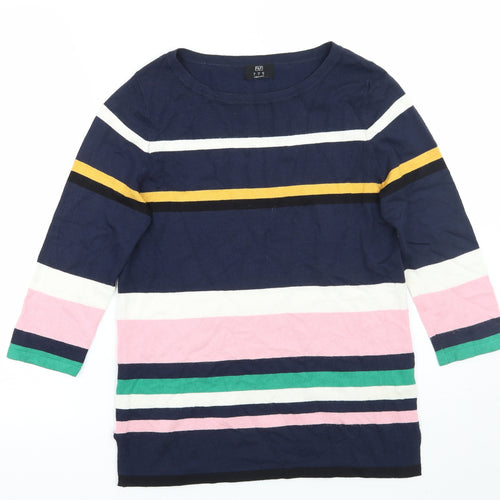 F&F Womens Blue Striped  Pullover Jumper Size 6
