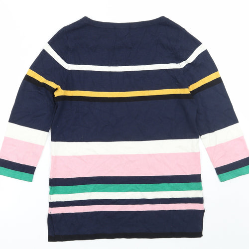 F&F Womens Blue Striped  Pullover Jumper Size 6