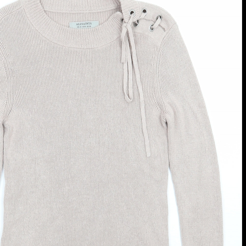 All saints Womens Pink   Pullover Jumper Size 10