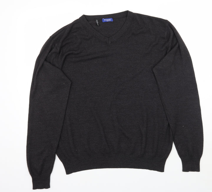 Premier man Mens Black   Pullover Jumper Size L