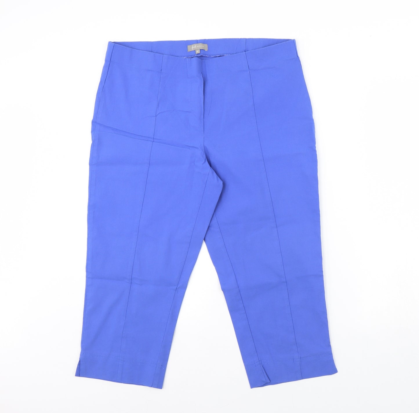 First Avenue Womens Blue   Cropped Trousers Size 18 L20 in