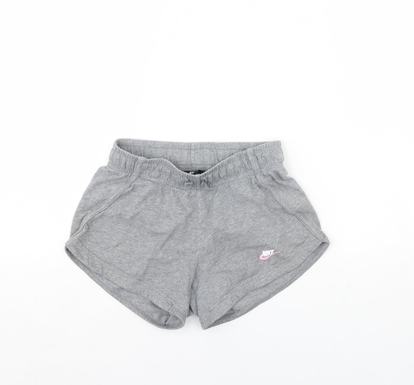 Nike Girls Grey   Sweat Shorts Size 8 Years