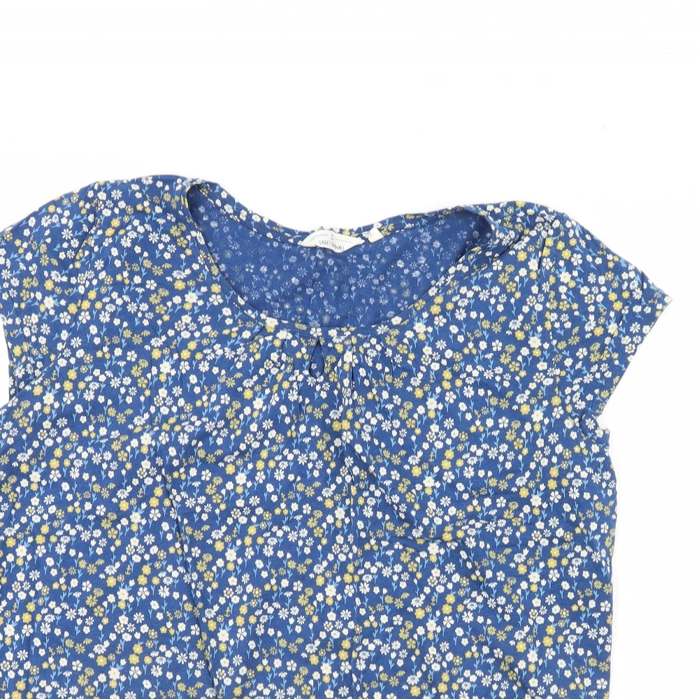 Seasalt Womens Blue Floral  Basic T-Shirt Size 18
