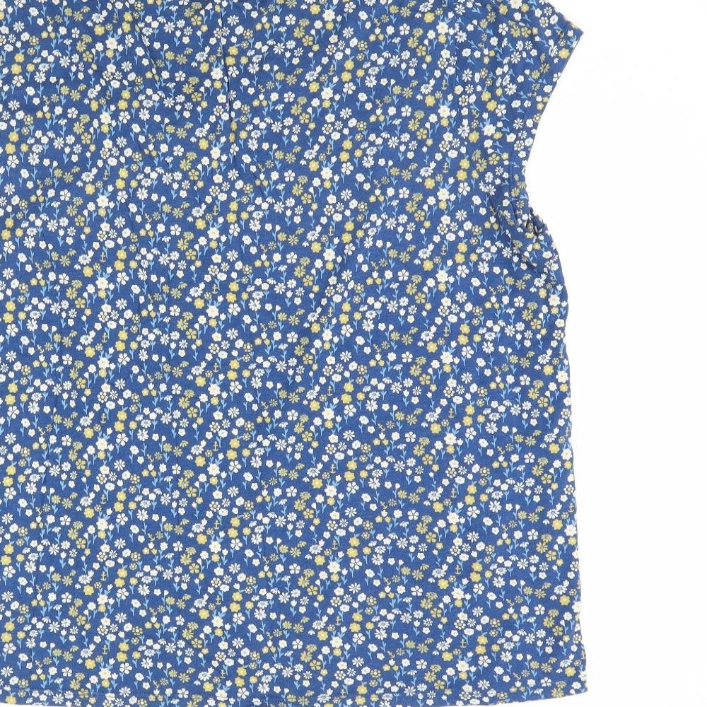 Seasalt Womens Blue Floral  Basic T-Shirt Size 18