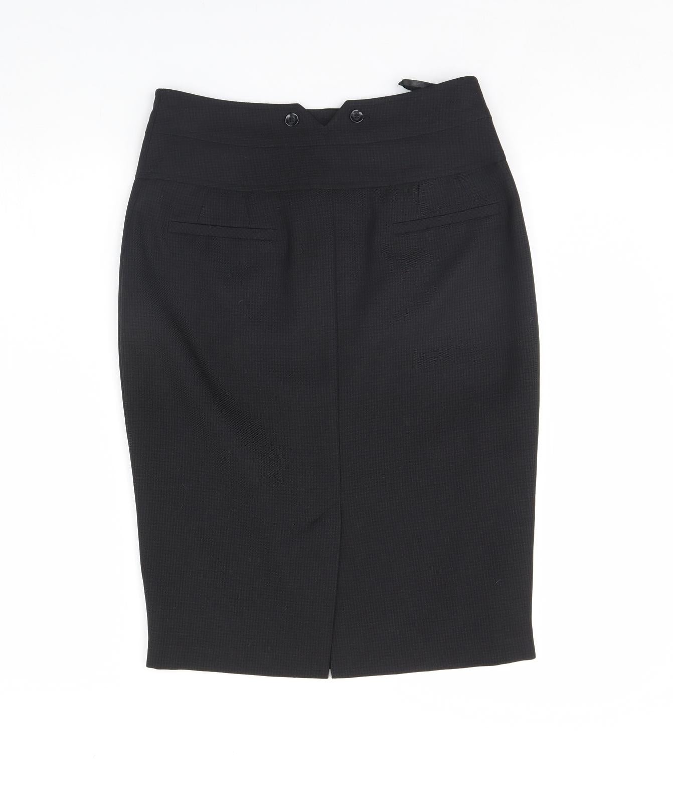 F&F Womens Black   Straight & Pencil Skirt Size 8