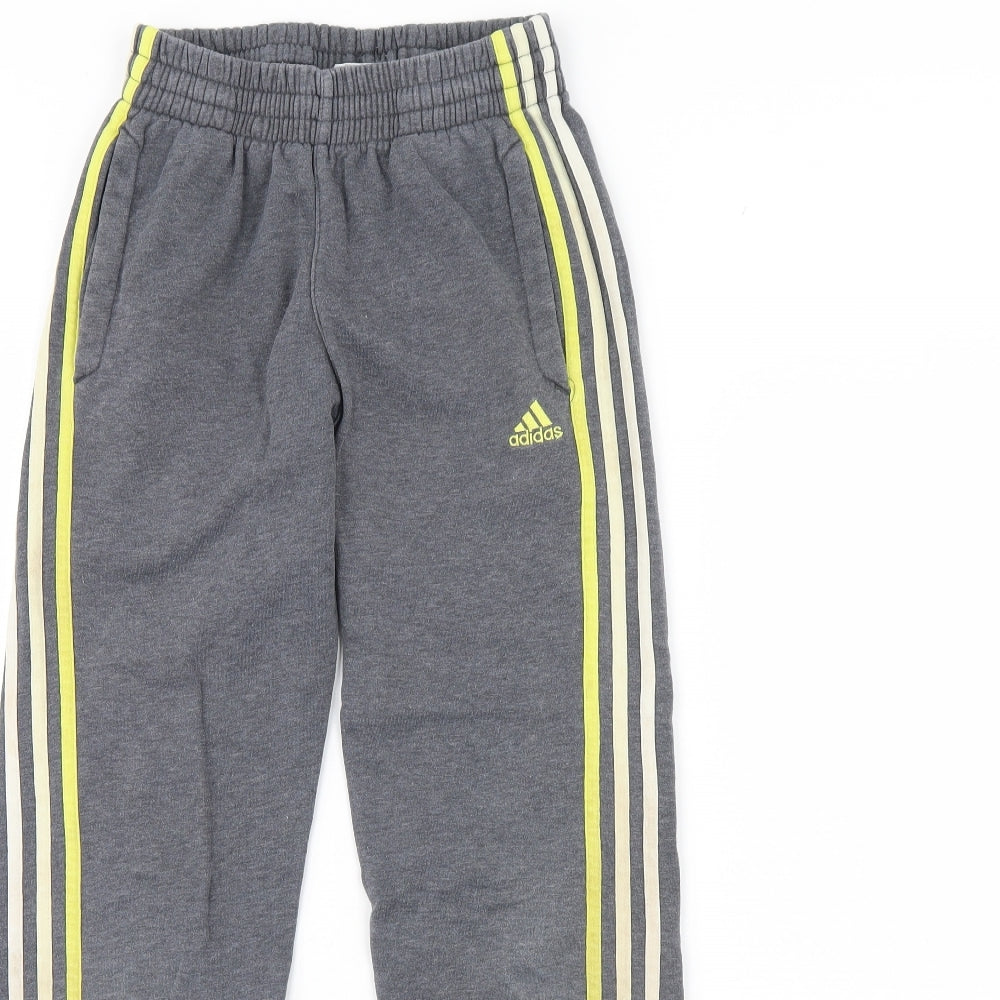 adidas Boys Grey   Jogger Trousers Size 11 Years