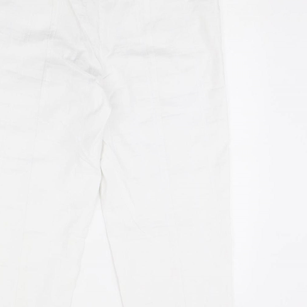 Robell Womens White   Cropped Trousers Size 18 L21 in