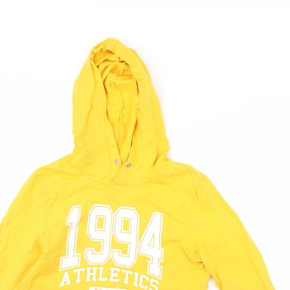 H&M Girls Yellow   Pullover Hoodie Size 10 Years