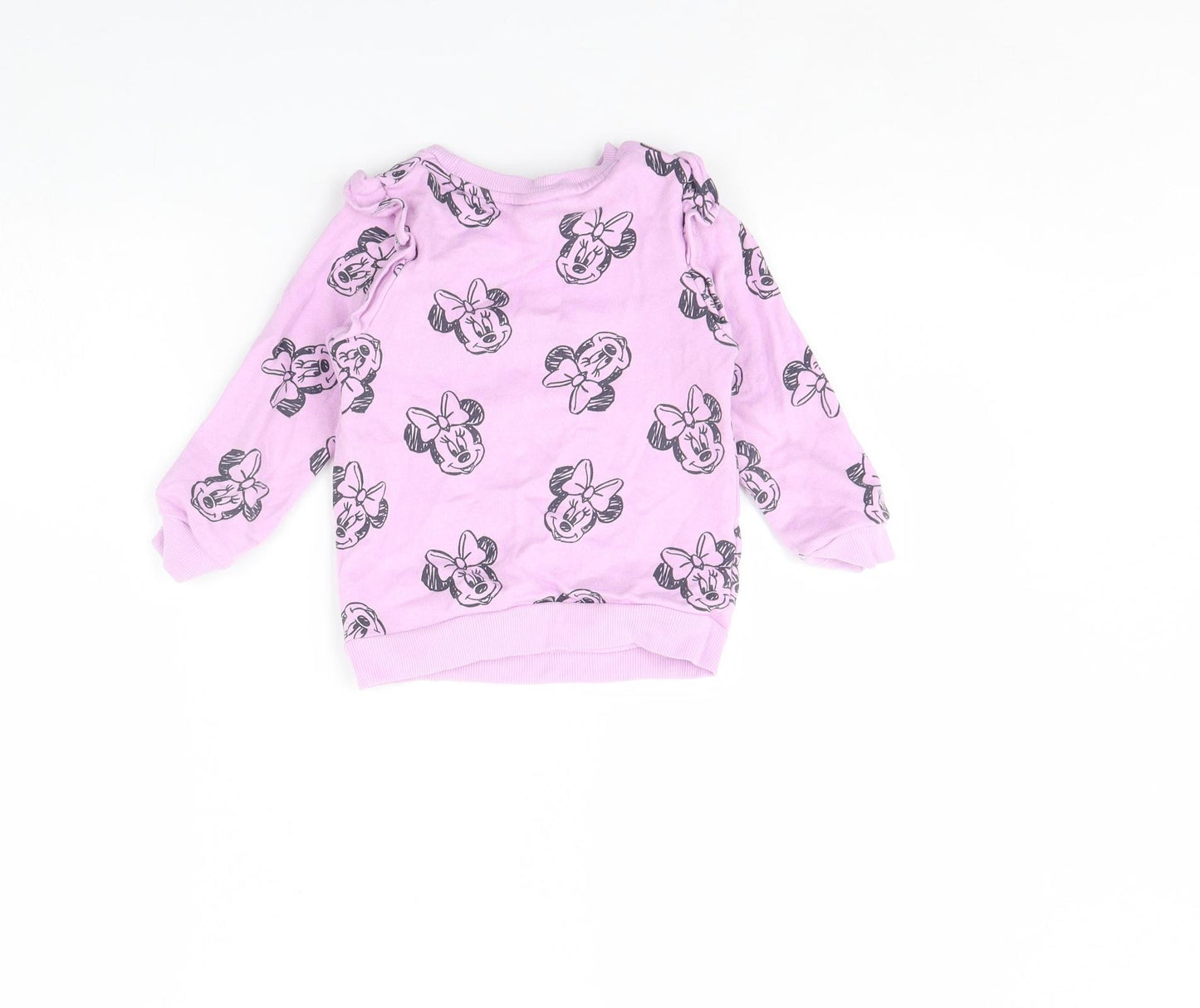 George Girls Purple Spotted  Pullover Jumper Size 3 Years  - Minnie mouse