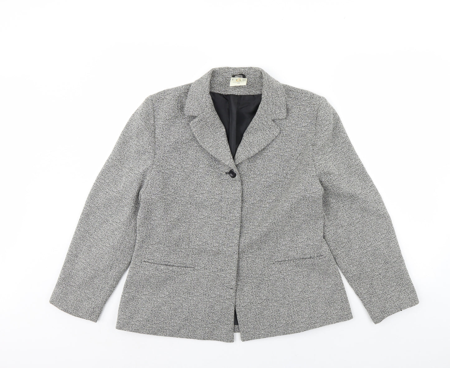 Etam Womens Grey   Jacket  Size 16  - Shoulder Pads