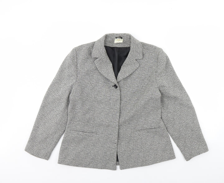 Etam Womens Grey Jacket Size 16 - Shoulder Pads