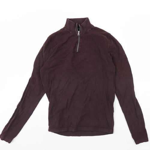 Red Herring Mens Purple   Henley Jumper Size S