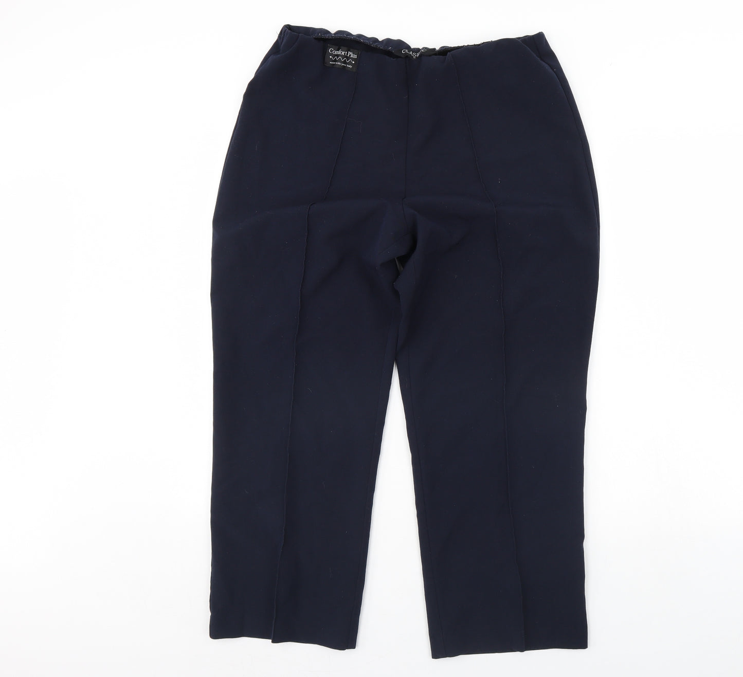 Classic Womens Blue   Cropped Trousers Size 14 L26 in