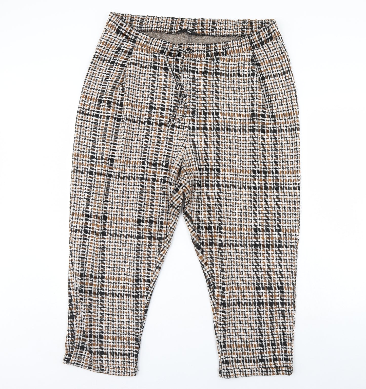 George Womens Brown Check  Trousers  Size XL L28 in