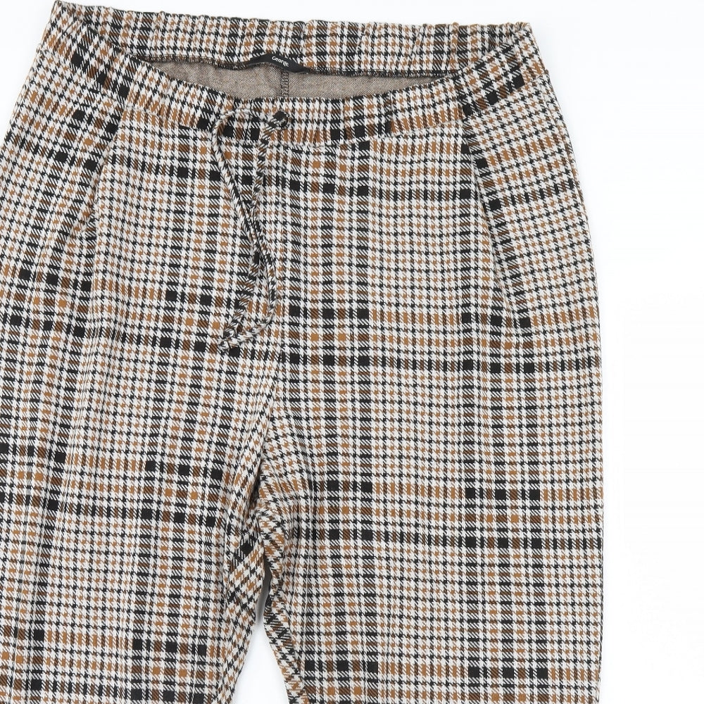 George Womens Brown Check  Trousers  Size XL L28 in