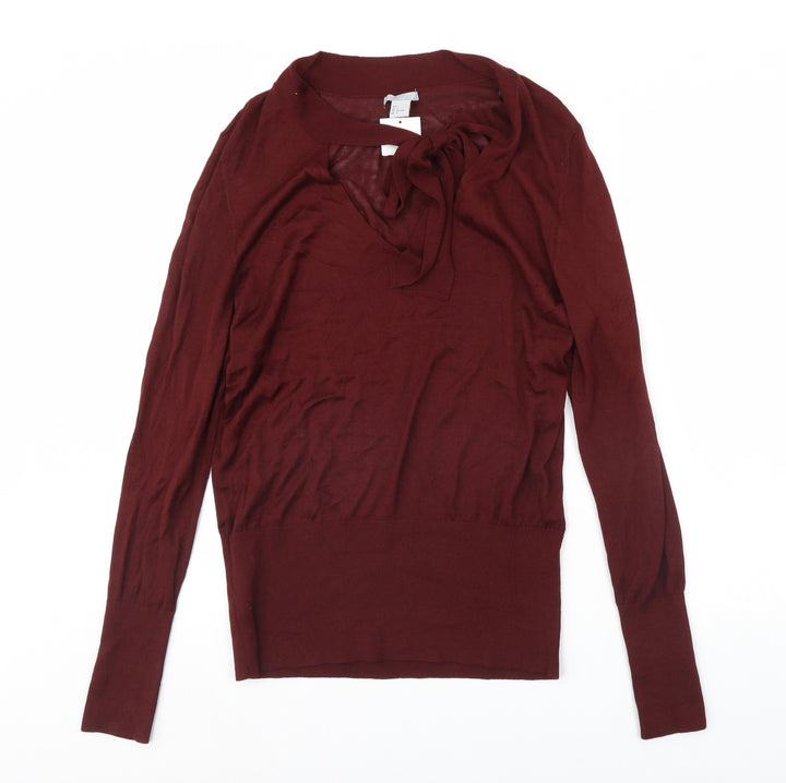 H&M Womens Red Pullover Jumper Size L