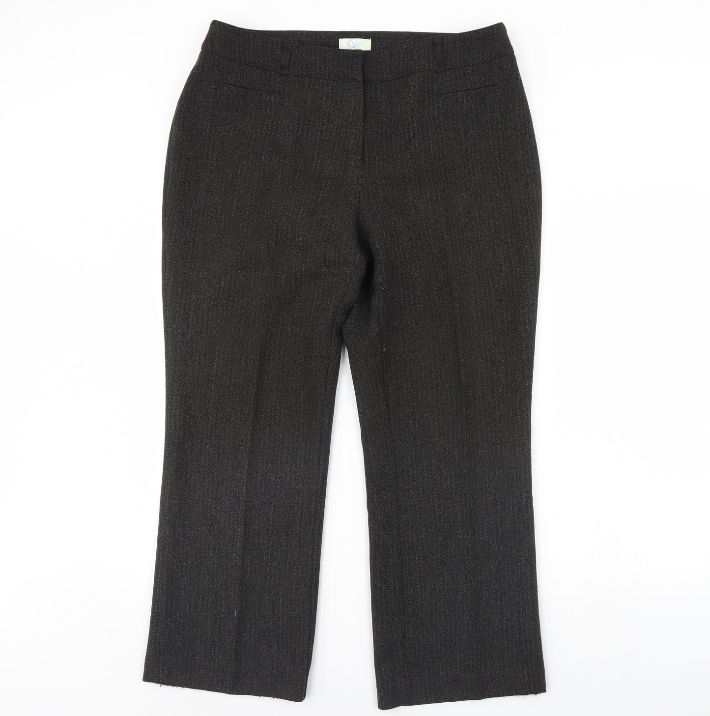 Klass Womens Grey   Dress Pants Trousers Size 16 L28 in